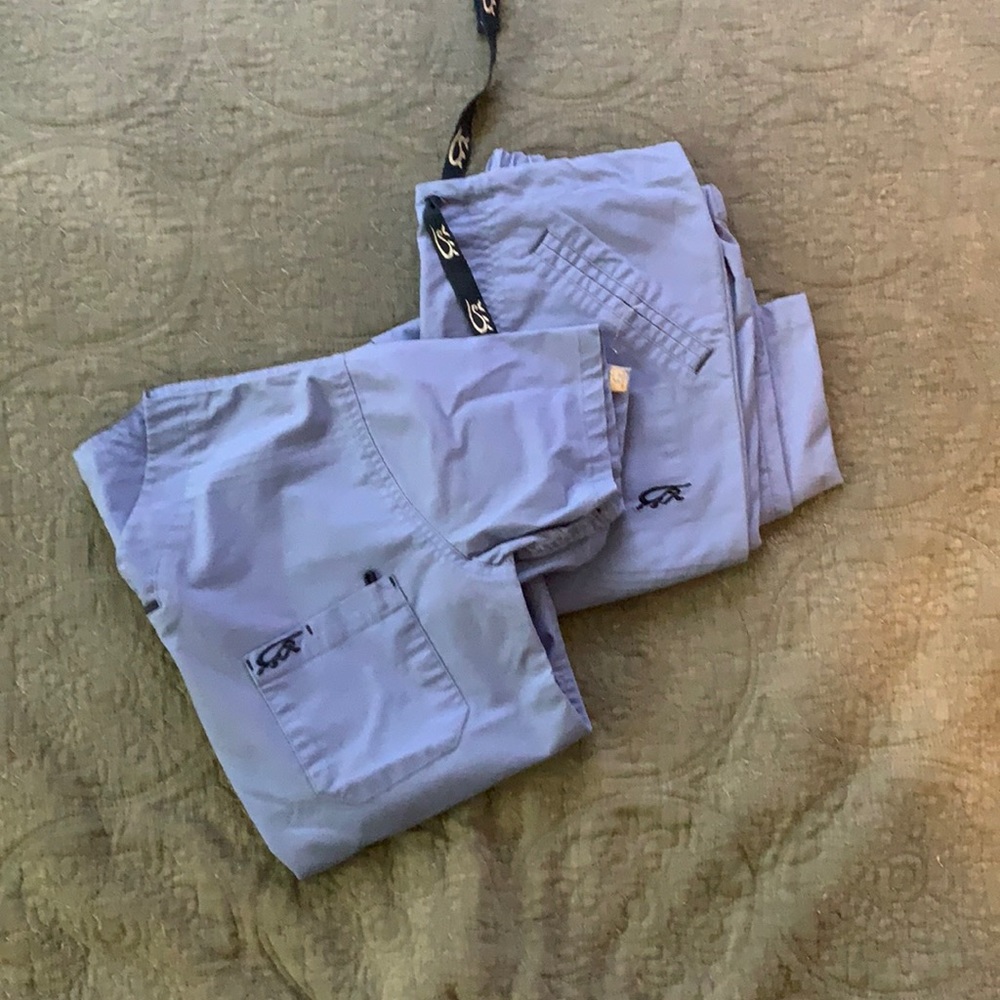 Blue scrub set